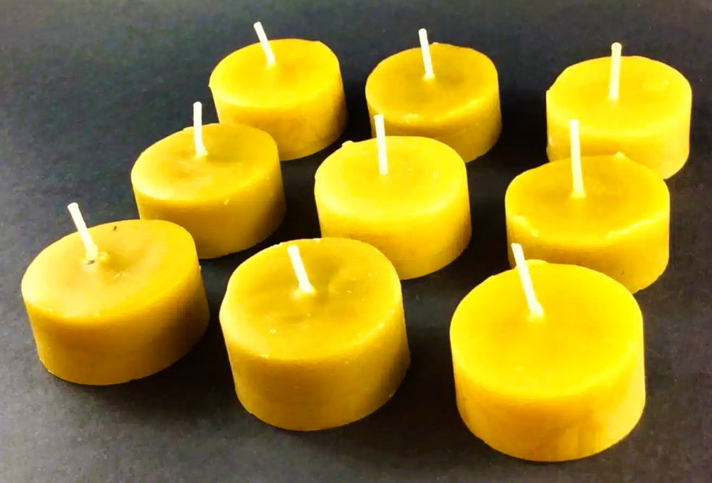 Beeswax tealight candles - set of 12