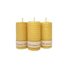 Load image into Gallery viewer, Natural rolled beeswax candles: 1, 2 or 3-pack
