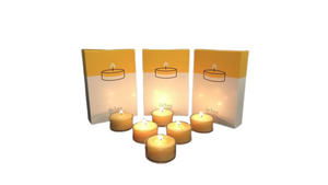 Beeswax tealight candles - set of 6